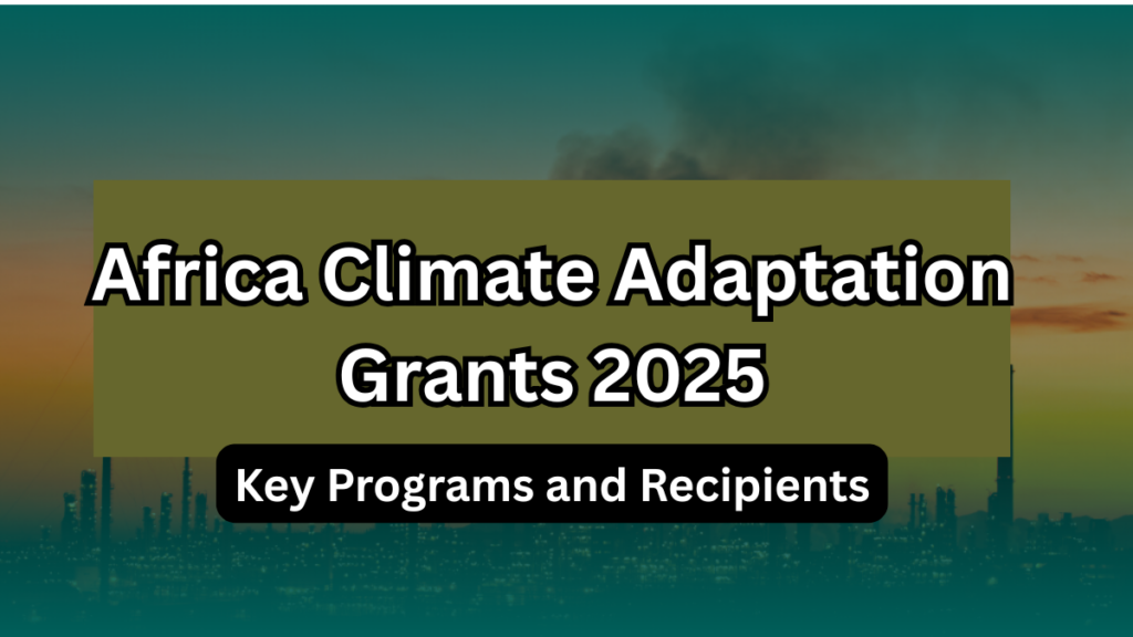 Africa Climate Adaptation Grants 2025 – Key Programs and Recipients