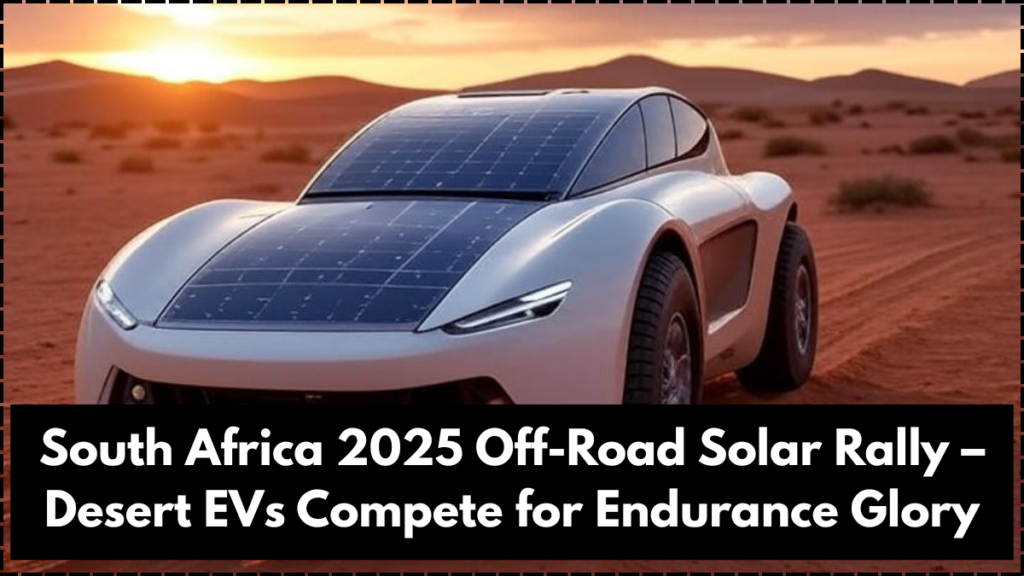 South Africa 2025 Off-Road Solar Rally – Desert EVs Compete for Endurance Glory
