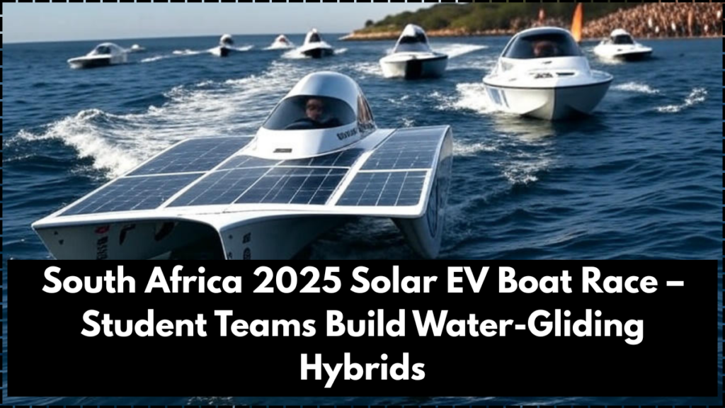 South Africa 2025 Solar EV Boat Race – Student Teams Build Water-Gliding Hybrids