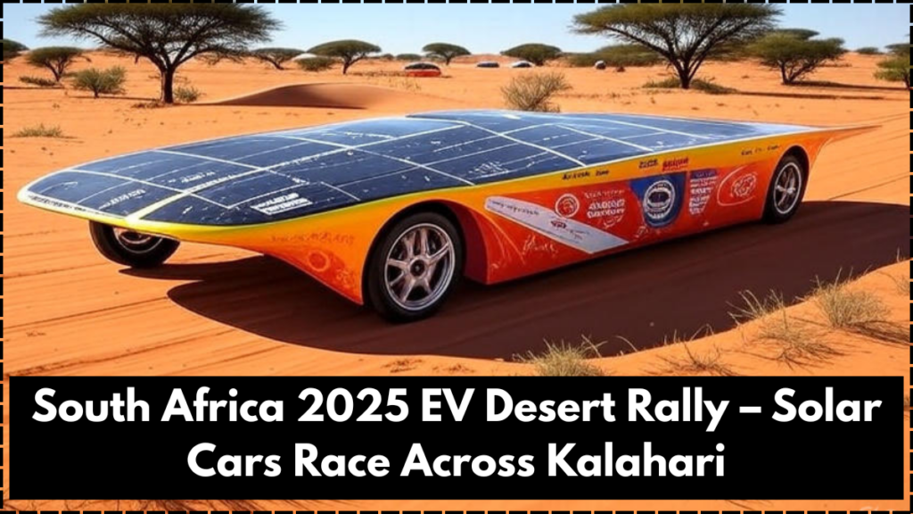 South Africa 2025 EV Desert Rally – Solar Cars Race Across Kalahari