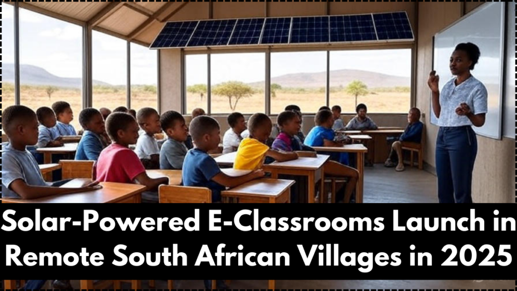 Solar-Powered E-Classrooms Launch in Remote South African Villages in 2025